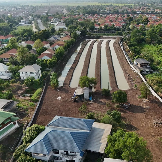 ผลงาน ขุดร่องสวน ปทุมธานี